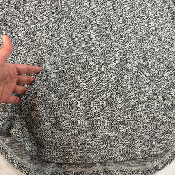 prana womens cowl neck black white heathered drawstring tunic length sweater. M - Picture 3 of 6